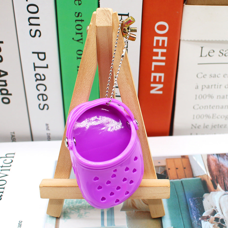 Wholesale PVC Mini 6 Color Hole Shoe Keychain